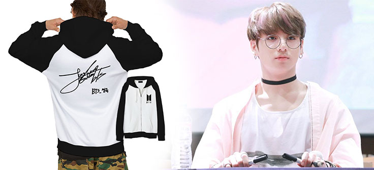Áo Khoác Chữ Kí JungKook Logo BTS Kpop