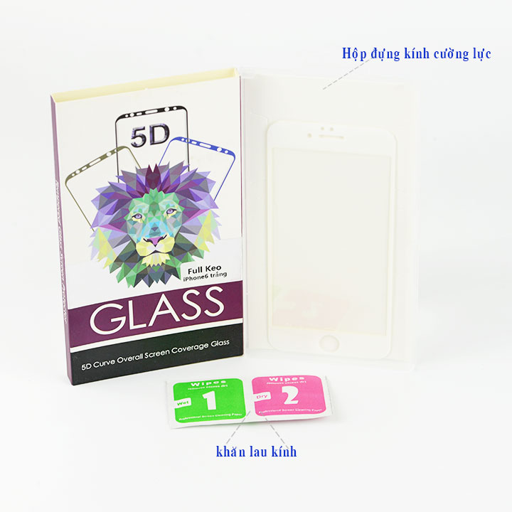 Kính Cường Lực Full Màn Hình Cho Iphone 6_Màu Trắng