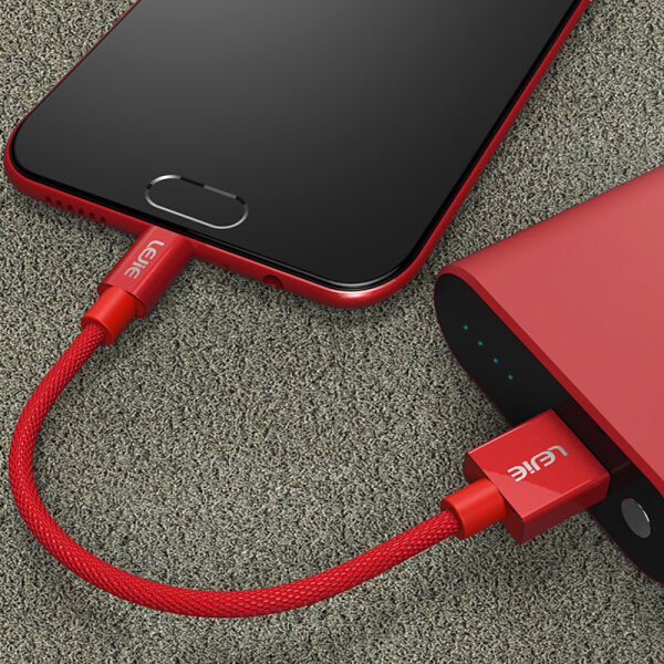 Cáp Sạc Điện Thoại Và Truyền Dữ Liệu Ngắn Micro USB Android Hỗ Trợ millet / Meizu / oppo / HTC / Huawei LUMC-1050H Lok LEJIE Dài 0,5m - Đỏ