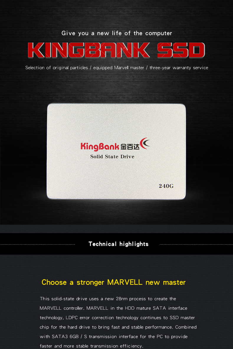 KINGBANK KP330 120G SATA3 Solid State Drive