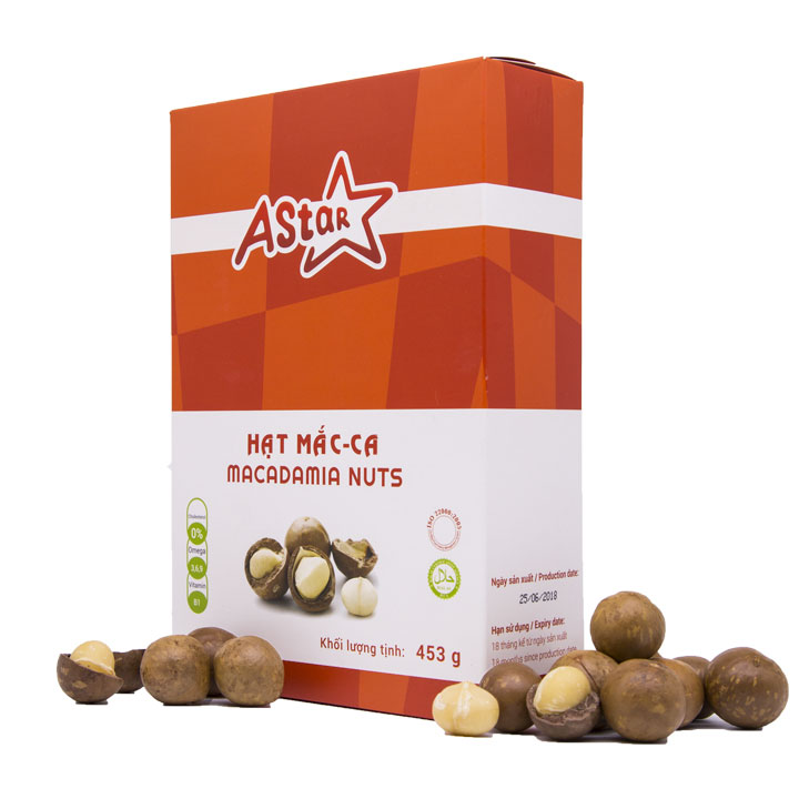 Hạt Mắc Ca Úc Cao Cấp Loại 1 Nhập Khẩu ASTAR 454g