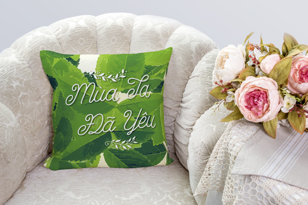 Gối Trang Trí LOVIN Mùa Ta Đã Yêu GV1014 Vải Canvas Cao Cấp