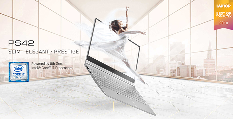 Laptop MSI PS42 8RB-234VN Core i5-8250U/Win10 (14 inch) (Silver) - Hàng Chính Hãng
