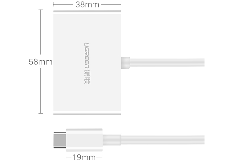 Cáp USB-C To HDMI + VGA Ugreen (30843)