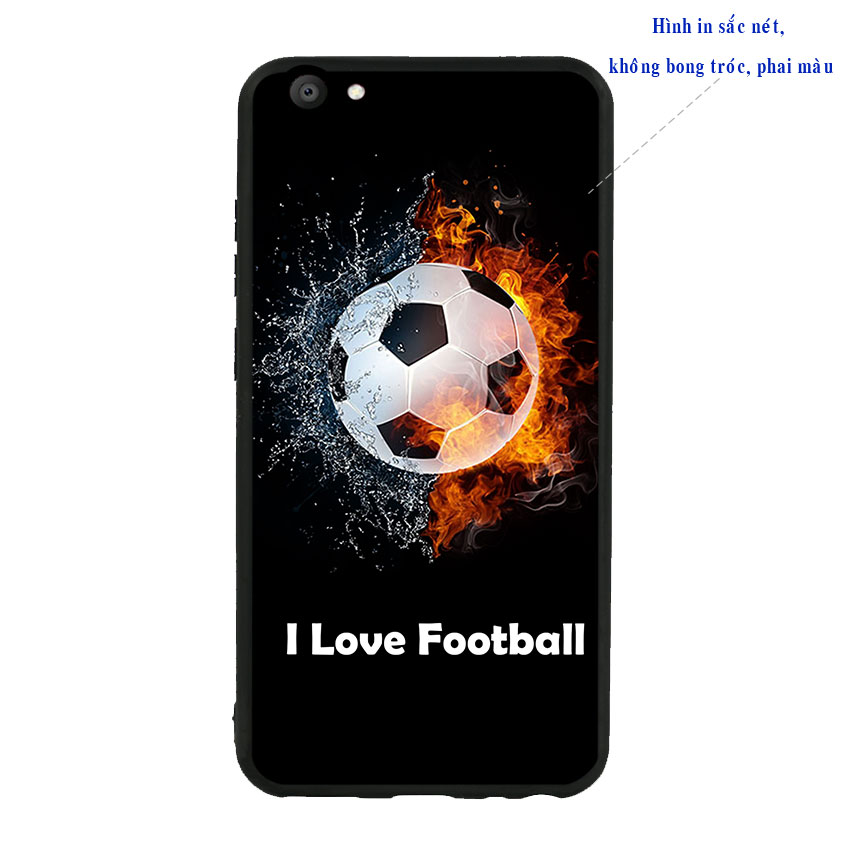 Ốp lưng viền TPU cao cấp cho Vivo V5 - I Love Football