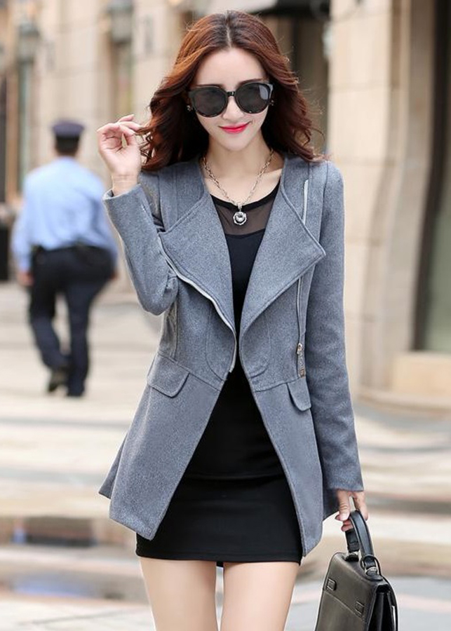 Áo khoác dạ nữ công sở ak03