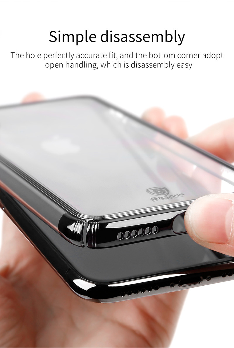 Ốp lưng iPhone X, iPhone 10 mạ Crom siêu chống sốc chính hãng Baseus