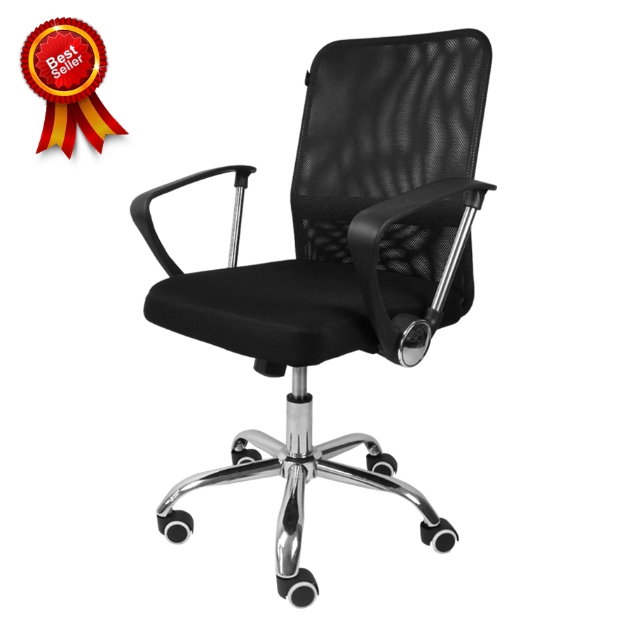BG Ghế lưới văn phòng chân xoay Mẫu D2 (Black)