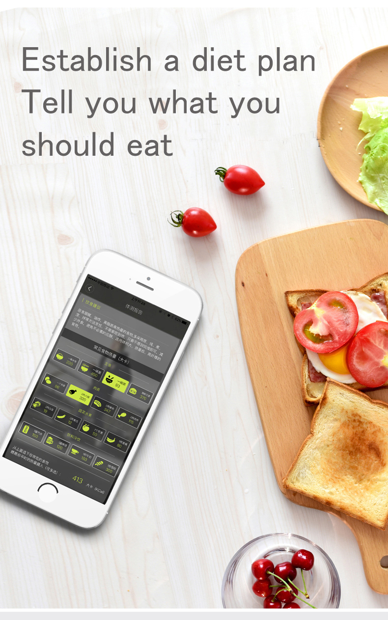 Cân Điện Tử Đo Lượng Mỡ Cơ Thể ICOMON i9u Có Cổng USB Điều Khiển Bằng Bluetooth và Ứng Dụng Trên iOS, Android - Đen