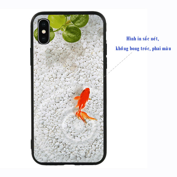 Ốp lưng viền TPU cao cấp cho Iphone X - Cá Koi 01