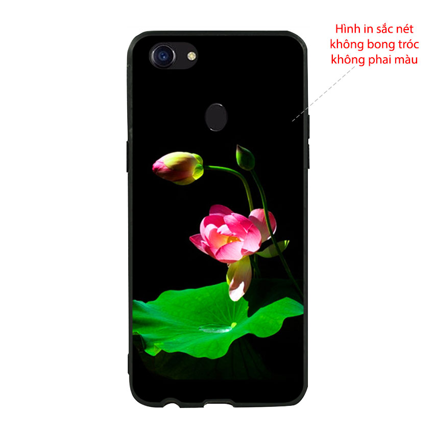 Ốp lưng viền TPU cao cấp cho Oppo F5 - Lotus 01