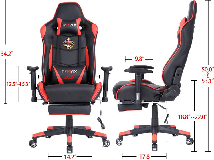 Ghế Chơi Game Ficmax FX-006 Massage - Hàng Chính Hãng