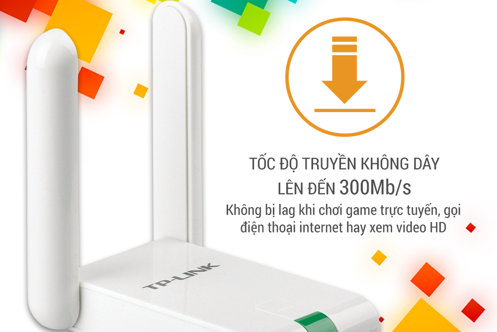 TP-Link TL-WN822N - USB Wifi (high gain) chuẩn N tốc độ 300Mbps