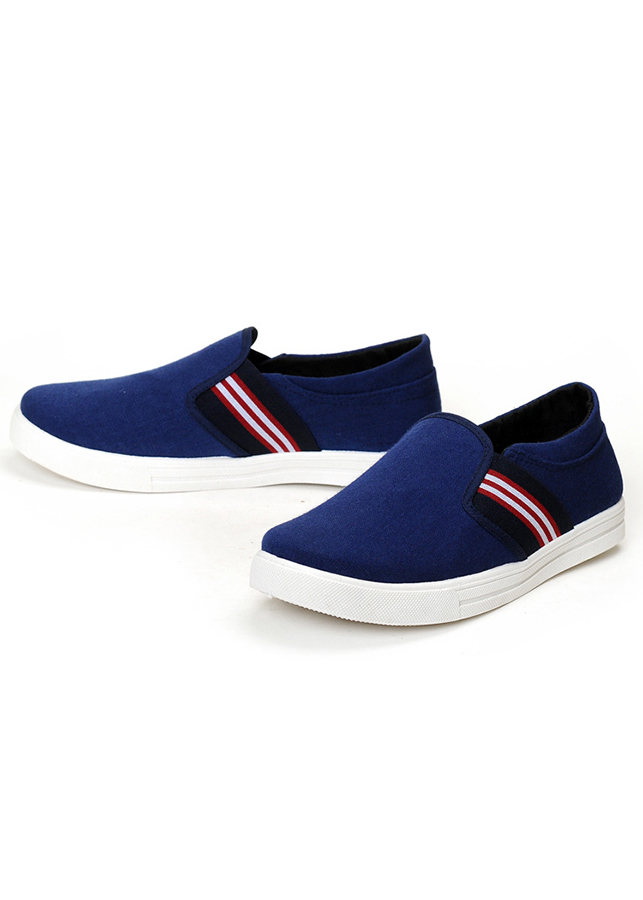Giày lười vải nam phối sọc glk158