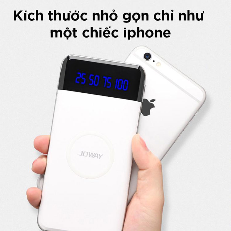 Pin Dự Phòng Kiêm Sạc Không Dây Joway 10000mAh JP150 – Hàng Chính Hãng