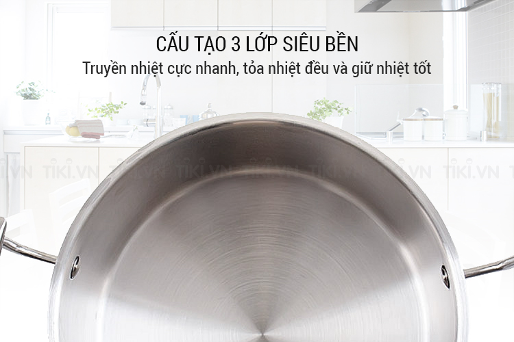 Bộ Nồi Inox Taka TKC03A (16 - 20 - 24cm)