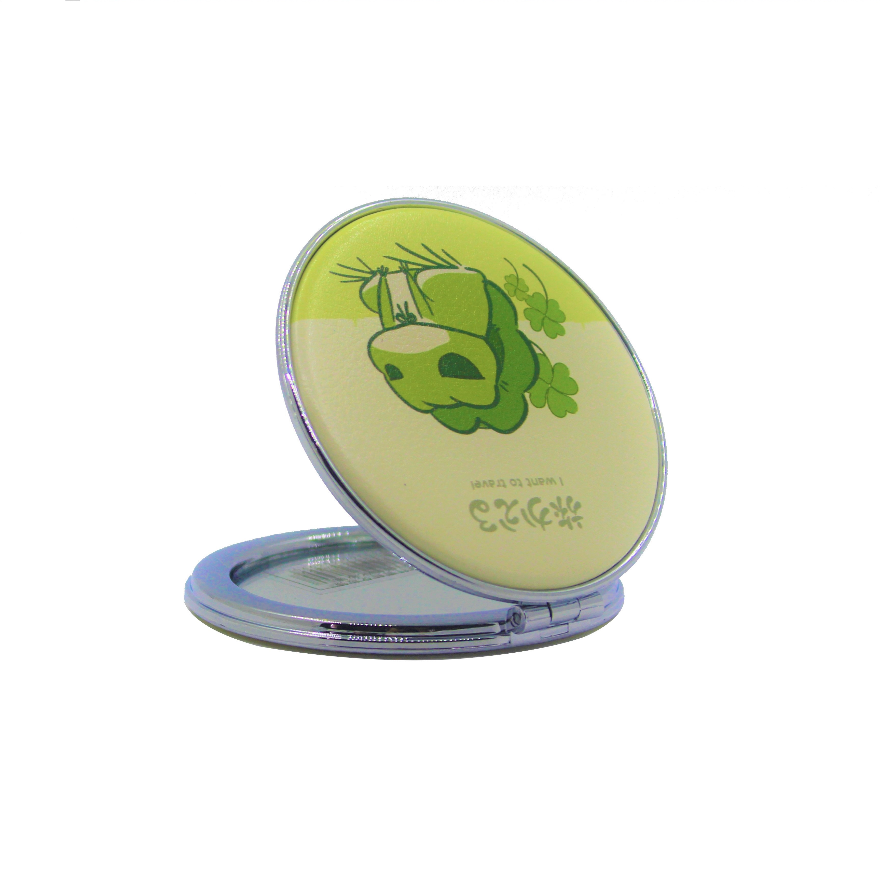 Gương trang điểm hai mặt tiện dụng tròn mini hình ếch xanh lá  Minigood DMCTB073