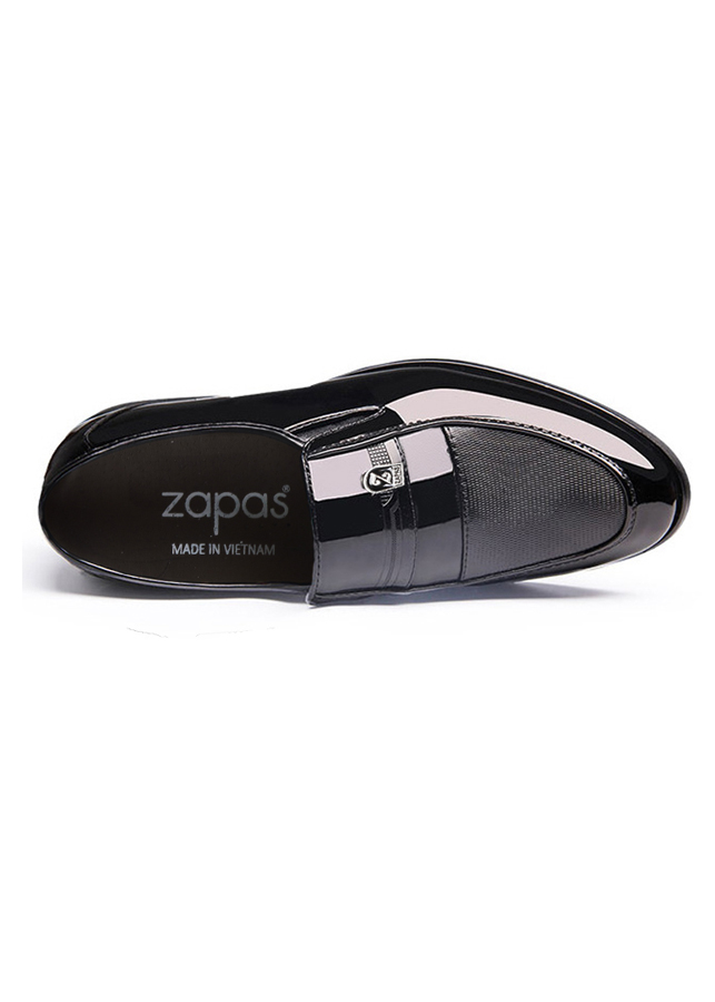  Giày Tây Da Nam Kiểu Xỏ Zapas GT004 (Đen)