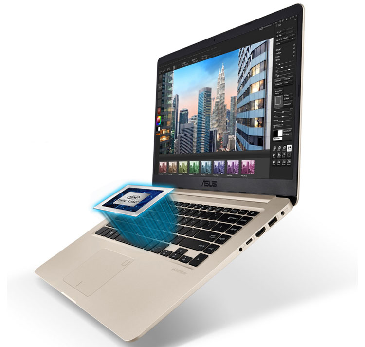 Laptop Asus Vivobook S15 S510UN-BQ319T Core i5-8250U/Win10 (15.6 inch) - Gold - Hàng Chính Hãng