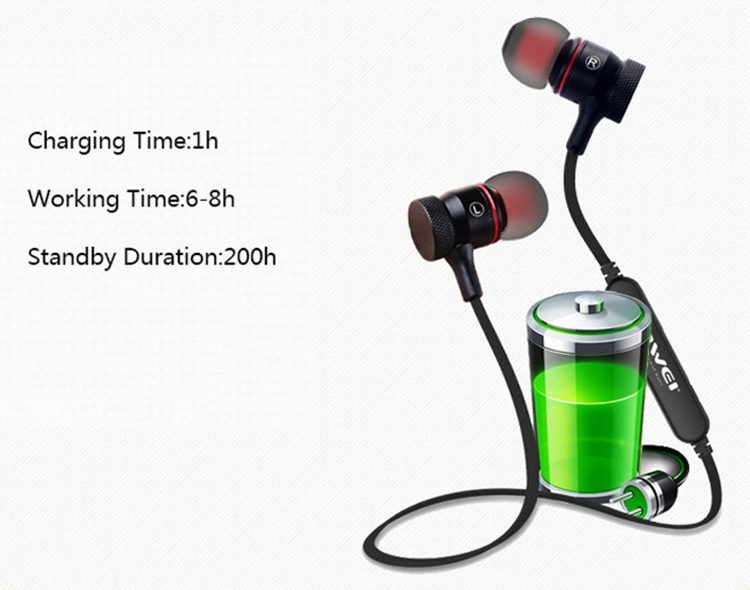 Tai Nghe Bluetooth Không Dây Mono Earphone WK BS-150 - Hàng Chính Hãng - Đen