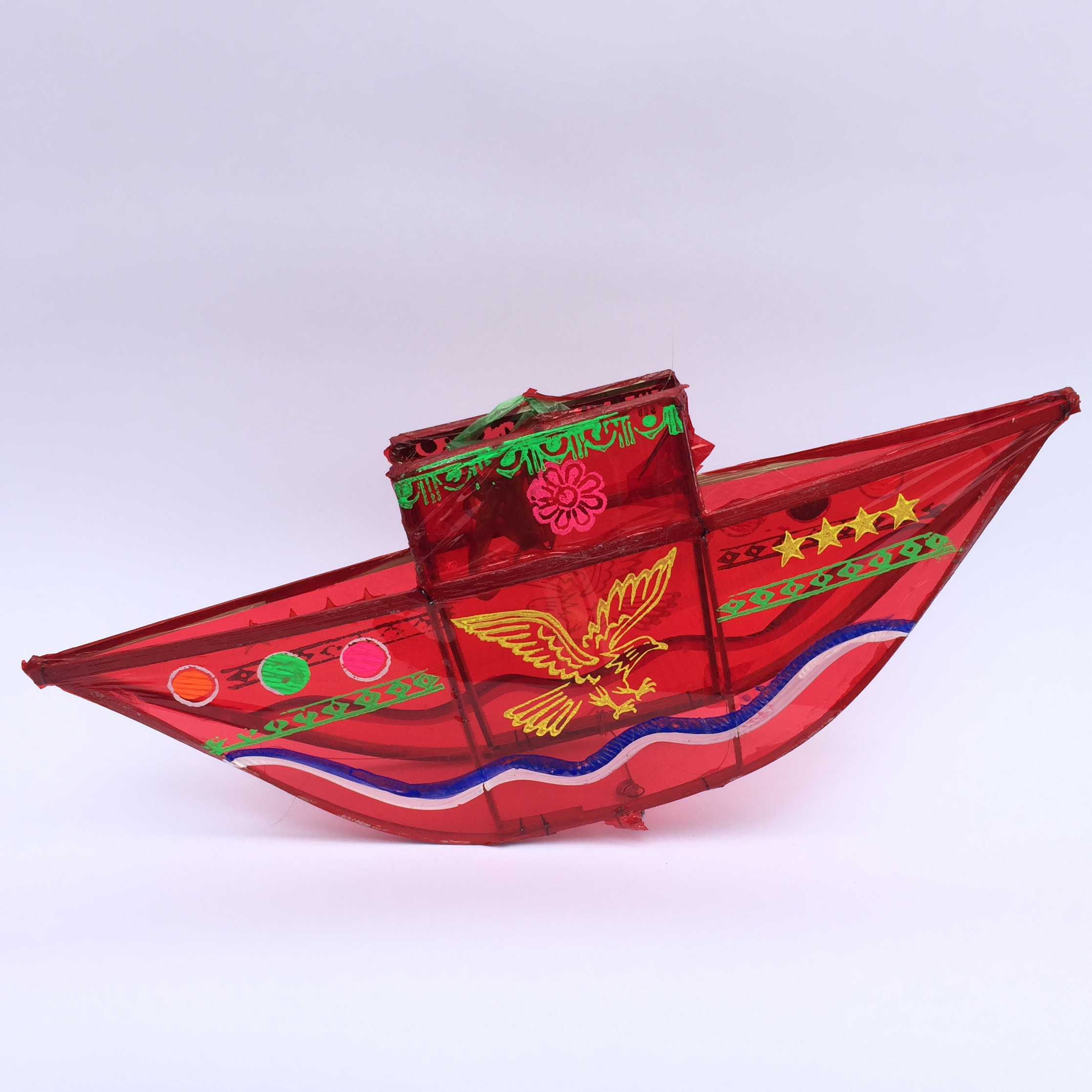 Đèn lồng trung thu truyền thống hình con thuyền cỡ trung