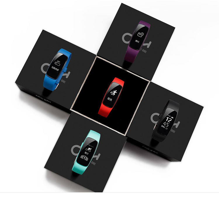 Vòng Đeo Tay Thông Minh Đo Nhịp Tim - Màn Hình Cảm Ứng Rung/Không Thấm Nước/Trung Quốc/Đỏ