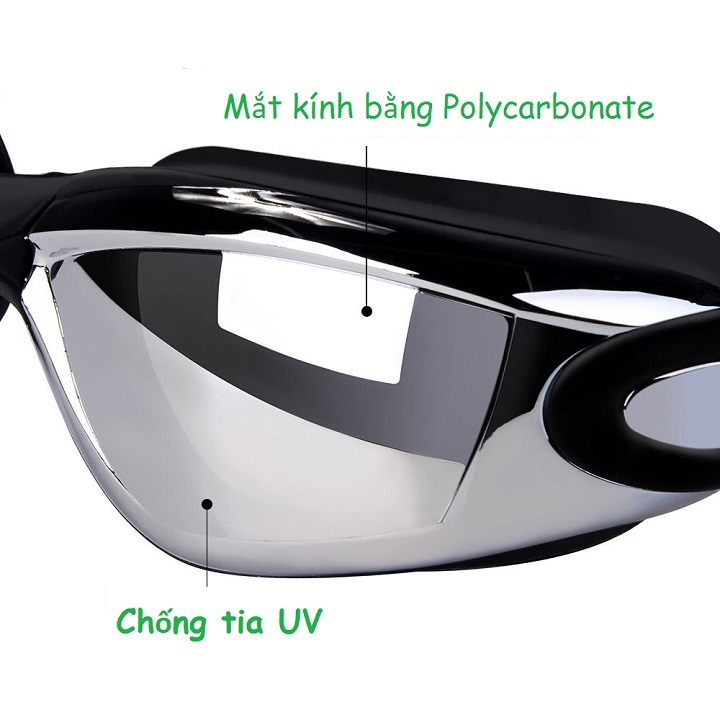 Kính bơi tráng GƯƠNG chống lóa 236, chống UV thời trang cao cấp - POKI