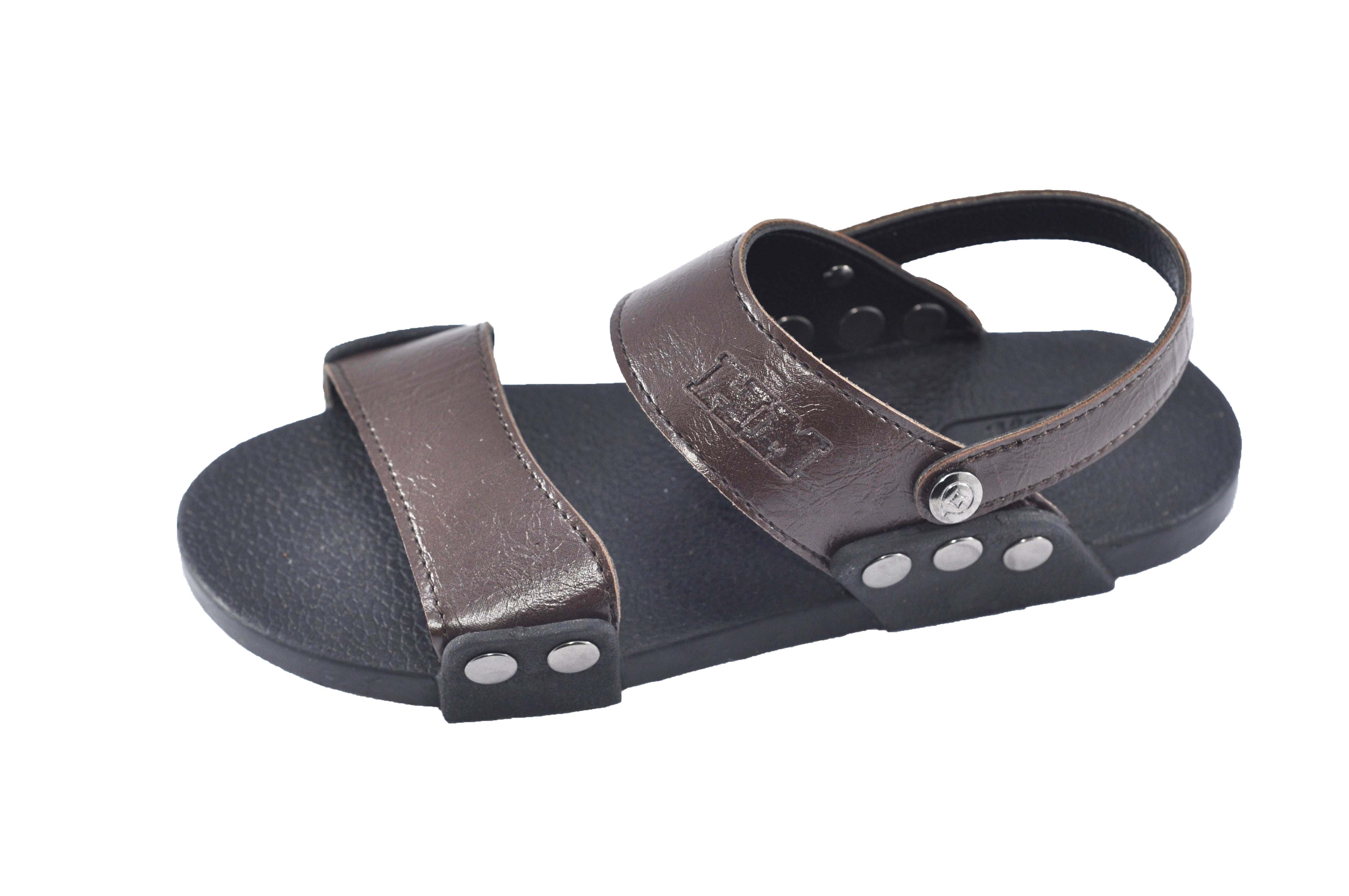 Dép quai hậu nam da PU mềm êm chân - TPU-41A ( Nâu bóng)