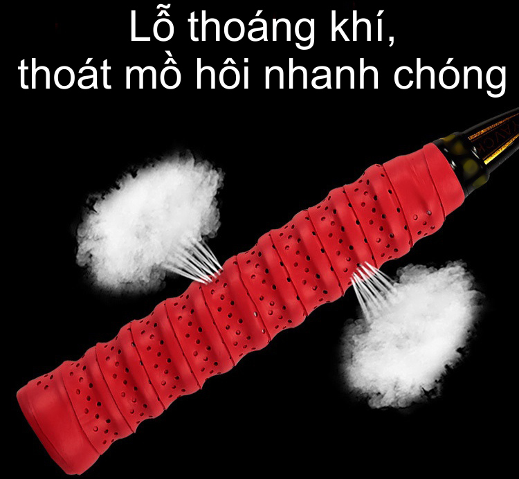 Bộ 5 Cái Quấn Cán Tennis Có Gân Chống Trơn Popo Sports