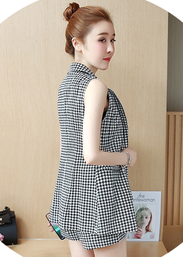 Set bộ vest sọc caro S3022