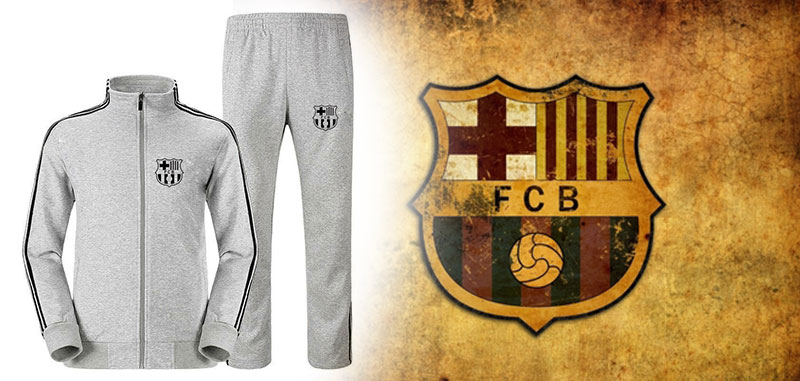Bộ Quần Áo Khoác Nỉ Logo Barcelona