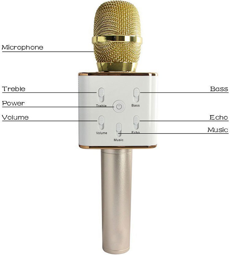 Micro Kèm Loa Bluetooth Karaoke Q7 Sotate -  Hàng Nhập Khẩu
