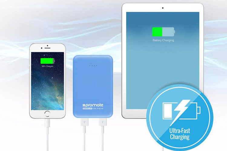 Pin Sạc Dự Phòng Promate Voltag-10 10000mAh Siêu Mỏng - Hàng Chính Hãng