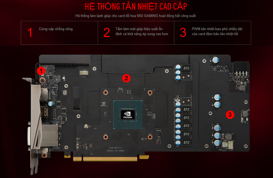 Card Màn Hình VGA MSI GTX 1060 GAMING X 6GB 192BIT 2 Fan 8-Pin DP HDMI DVI - Hàng Chính Hãng