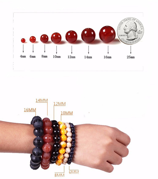 Vòng tay nam đá obsidian sắc cầu vồng