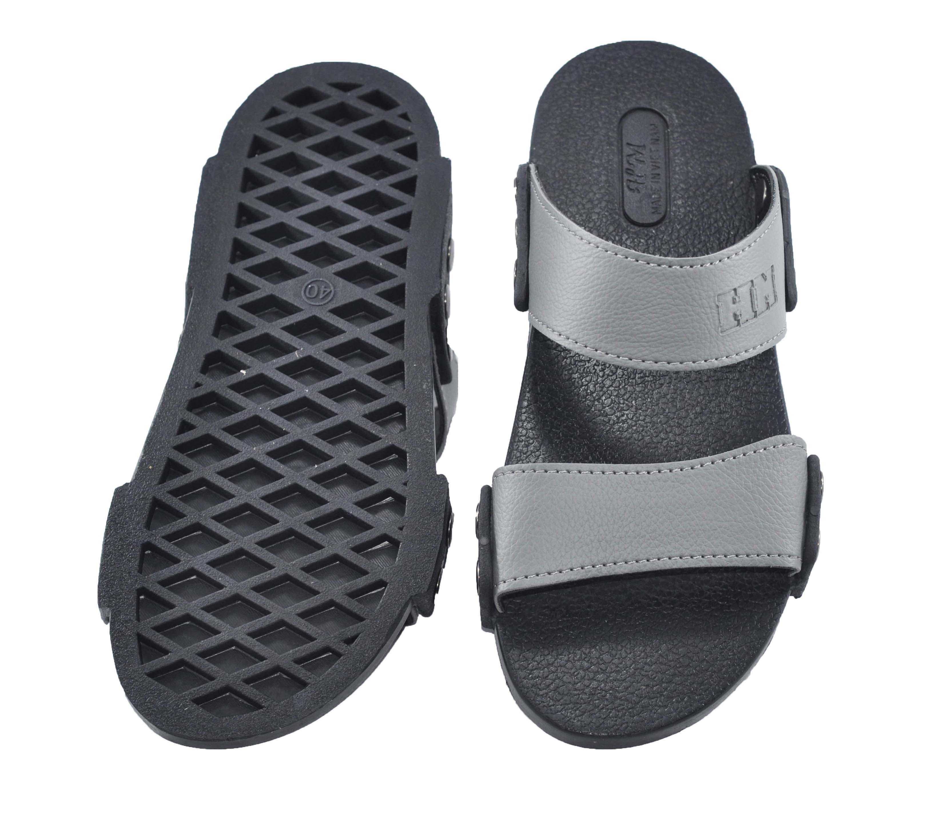 Dép nam da PU da cực mềm, êm chân, bền đẹp - TPU-71 ( Xám)