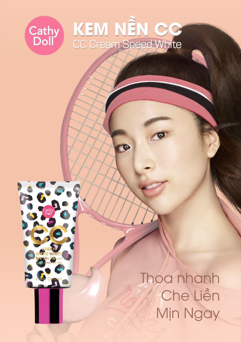 Kem Nền Trắng Da Cathy Doll Speed White CC Cream SPF50+ PA+++ (50g) 