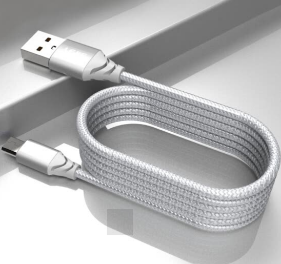 Dây Cáp Sạc Điện Thoại LEJIE MICRO USB Dài 1 Mét Màu Bạc Cho Điện Thoại Nubian/ Vivo/ Huawei/ Millet LUMC-2100F 
