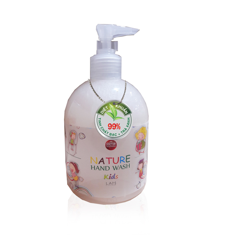 Combo 2 chai nước rửa tay thiên nhiên Lamcosmé (500ml) dành riêng cho trẻ em, diệt khuẩn hơn 99%, tuyệt đối an toàn. Tặng Gel rửa tay khô 3K