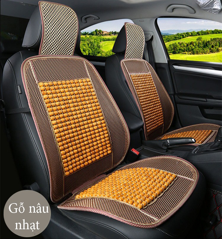 Bộ Lót Ghế Và Lưng Chống Nóng Bằng Hạt Gỗ