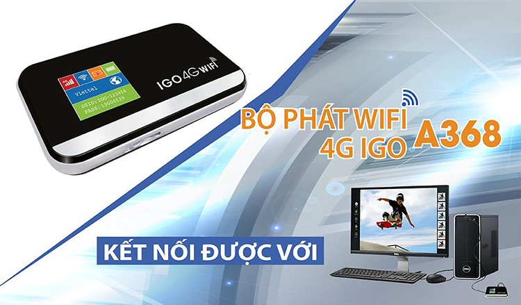 Bộ Phát Wifi 4G IGO A368 - Hàng Chính Hãng