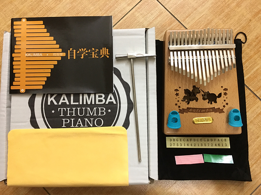 Đàn KalimbaYael  cao cấp 17 phím, Thumb Piano 17 keys - Gỗ kỳ lân