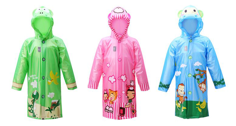 Áo Mưa Họa Tiết Khỉ Dành Cho Bé Kendo R1 - Xanh