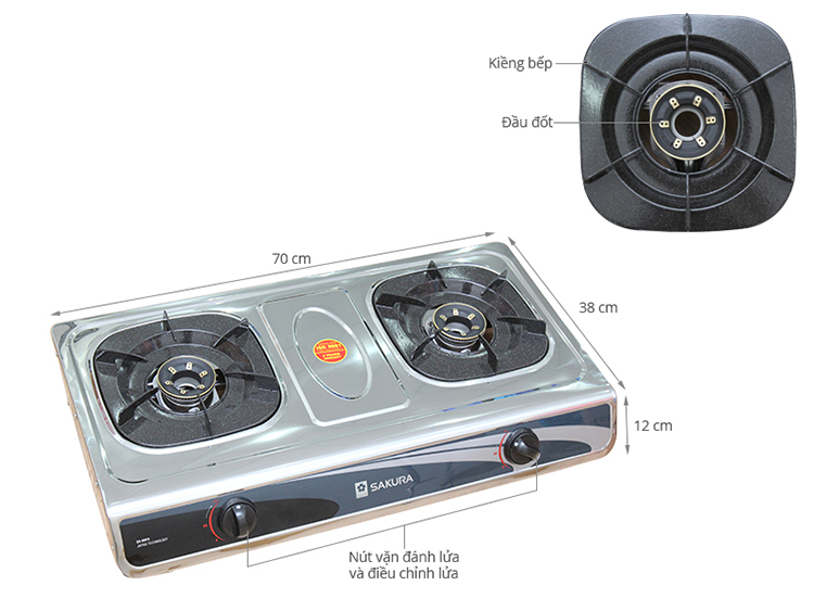 Bếp Gas Dương Sakura SA-ANFA - Hàng chính hãng