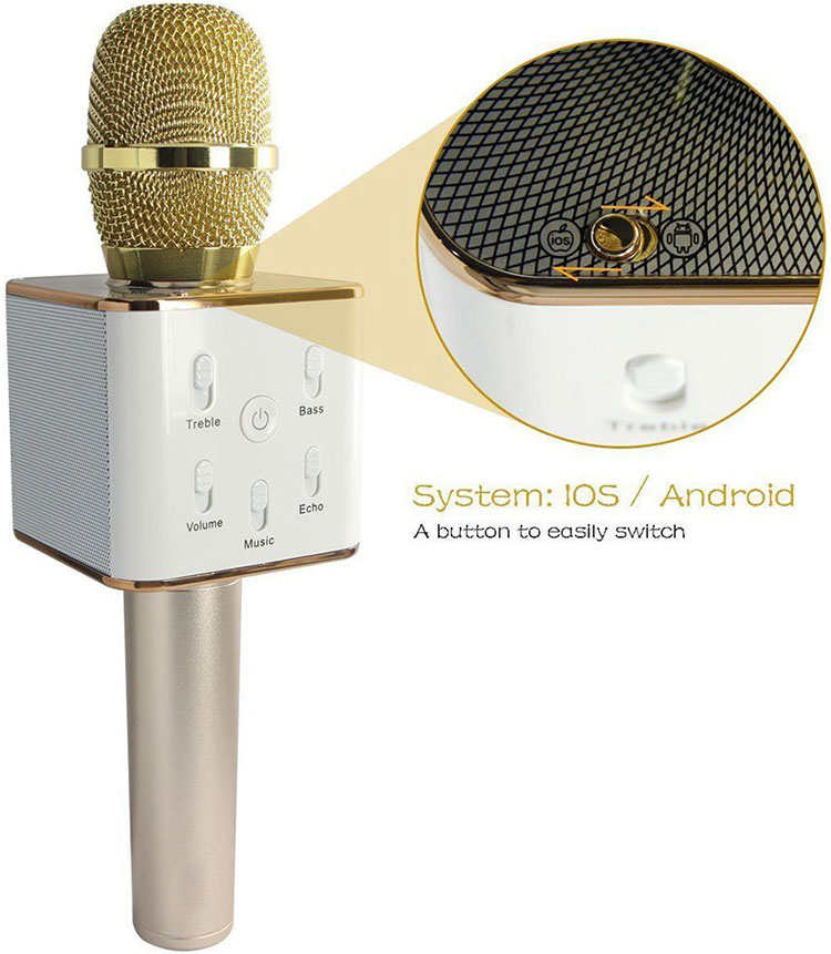 Micro Kèm Loa Bluetooth Karaoke Q7 Sotate -  Hàng Nhập Khẩu