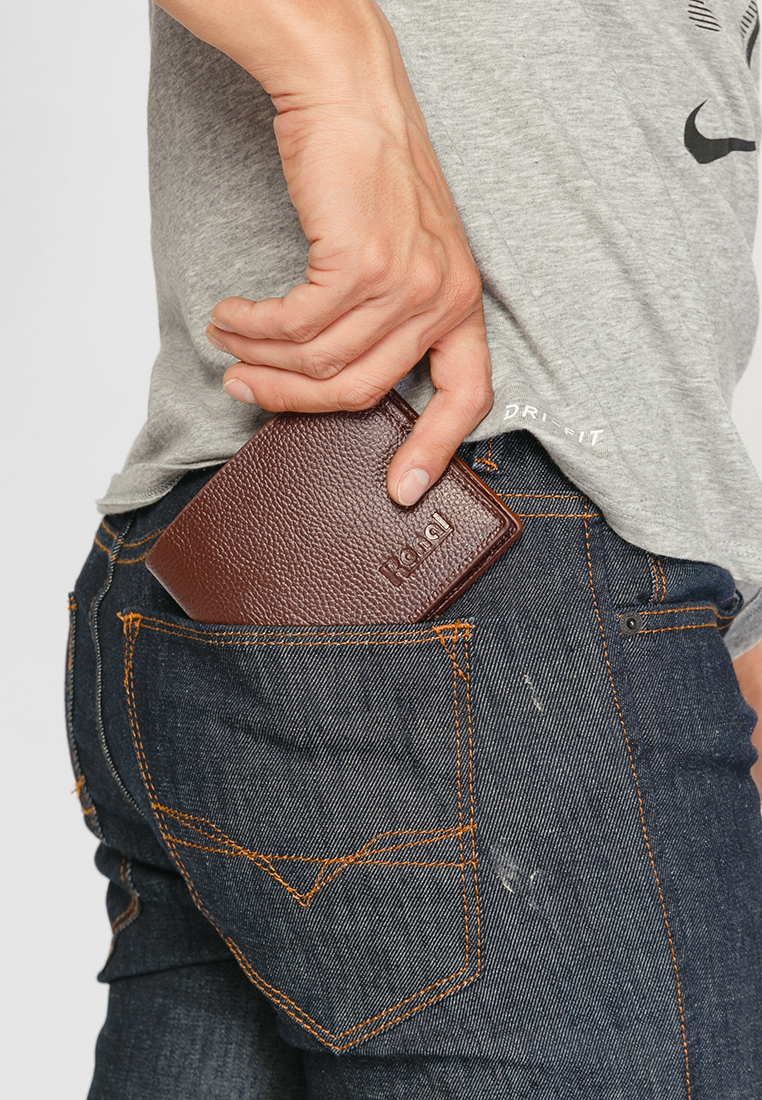 Ví Nam Da PU Ronal Cao Cấp (12 x 10 cm) - Da Bò