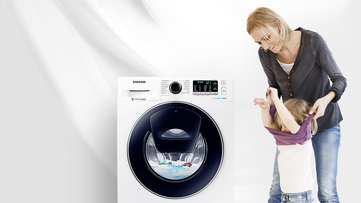 Máy Giặt Cửa Trước Inverter Samsung WW75K52E0WW/SV (7.5kg)