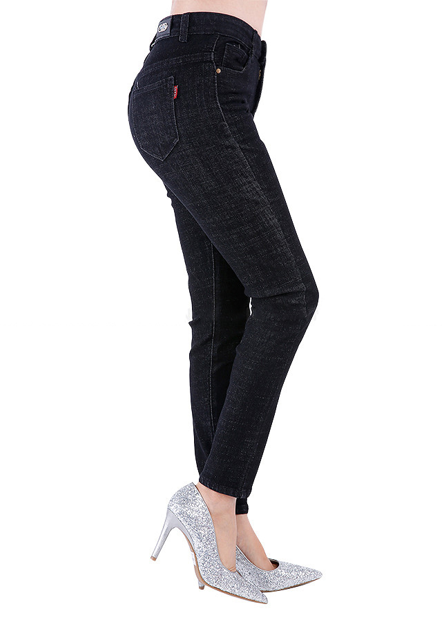 Quần Jean Skinny Đen Xước JD09