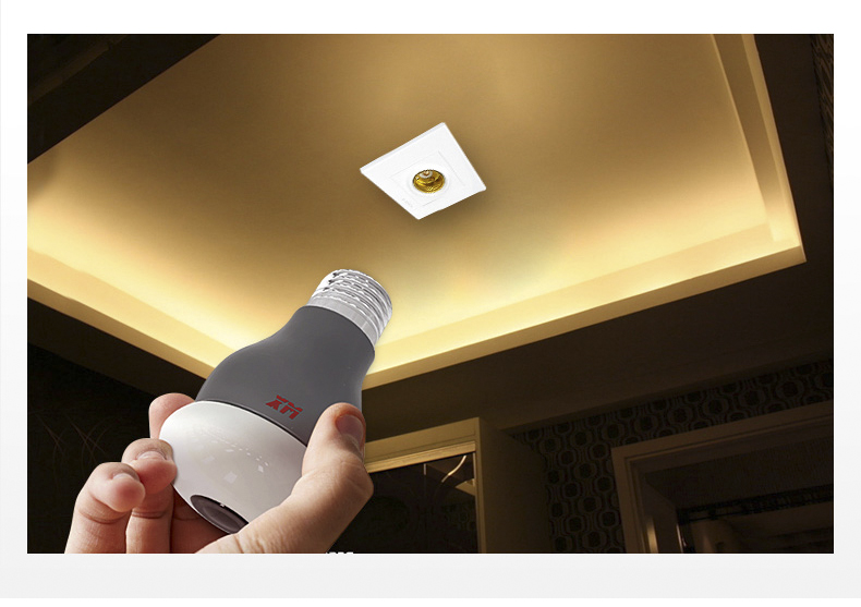 Đèn Camera Giám Sát Không Dây 360 Độ Xiongmai XM 1080p HD Kết Nối Wifi Điều Khiển Từ Xa Bằng Màn Hình Điện Thoại