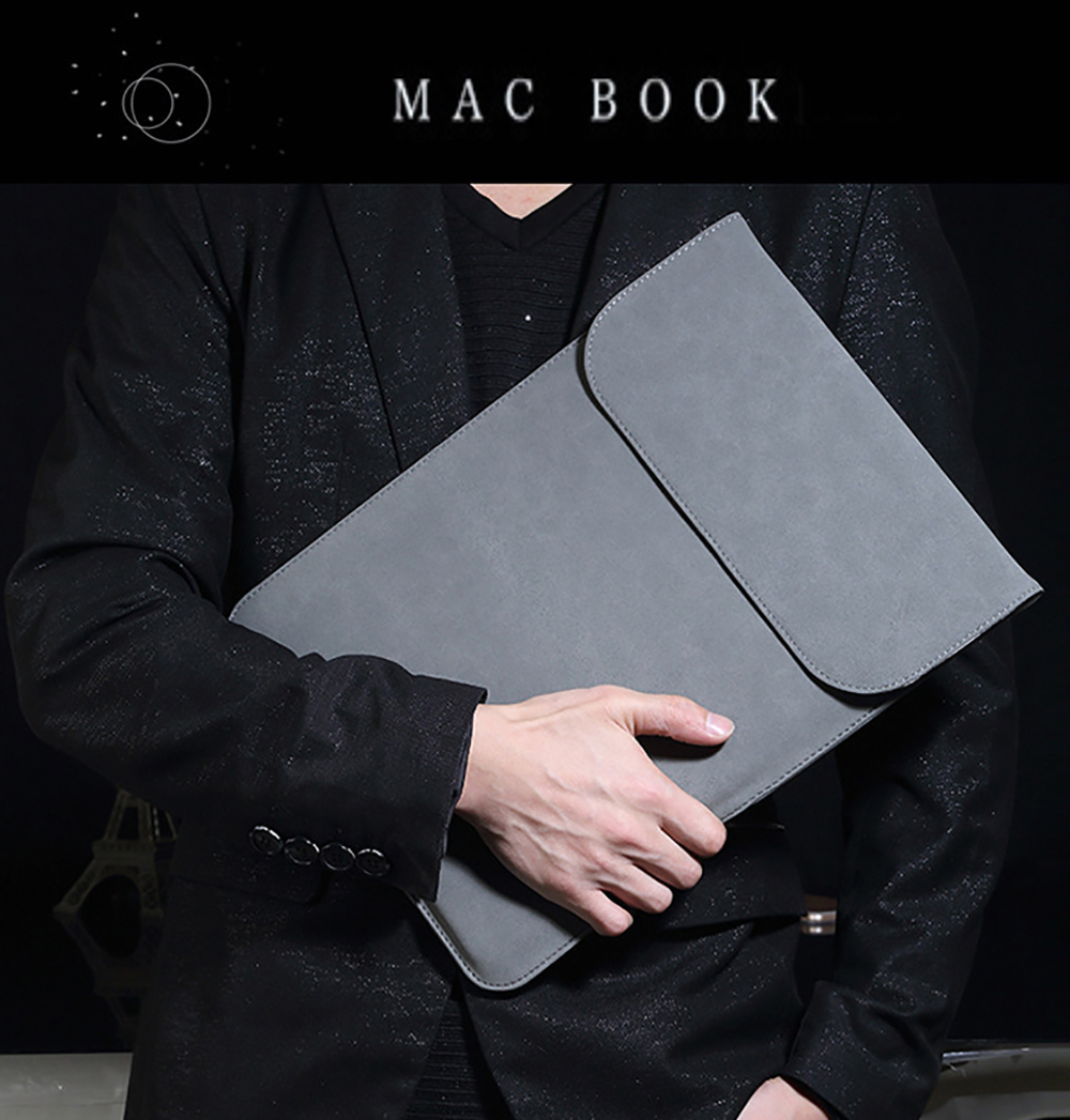 Túi chống sốc da PU cao cấp dành cho Macbook Air/Pro 13inch ( Ghi xám )